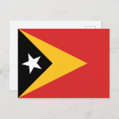 Postkarte für Osttimor-Flagge (Vorne/Hinten)