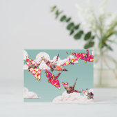 Postkarte für Papierkran (Stehend Vorderseite)