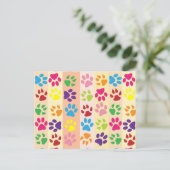 Postkarte für Paw Prints (Stehend Vorderseite)