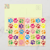Postkarte für Paw Prints (Vorne/Hinten)