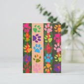 Postkarte für Paw Prints (Stehend Vorderseite)