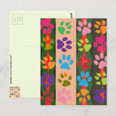 Postkarte für Paw Prints (Vorne/Hinten)