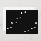 Postkarte für Paw Prints (Vorne/Hinten)