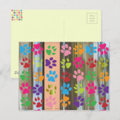 Postkarte für Paw Prints (Vorne/Hinten)