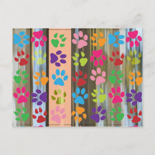 Postkarte für Paw Prints