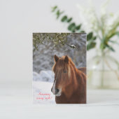 Postkarte für Pferde Tschechisches Neujahr (Stehend Vorderseite)