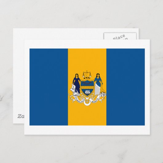 Postkarte für Philadelphia (Vorne/Hinten)