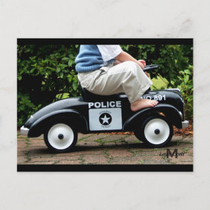 Postkarte für Polizeiwagen