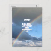 Postkarte für Ponies und Rainbows (Vorne/Hinten)