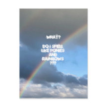 Postkarte für Ponies und Rainbows