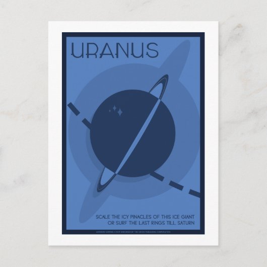 Postkarte für Raumfahrt - Uranus (Vorderseite)