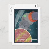 Postkarte für Raumfahrten - Trappist 1 (Vorne/Hinten)
