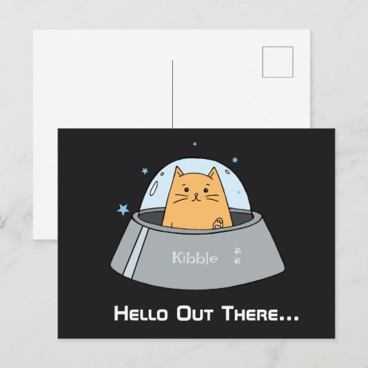 Postkarte für Raumschiffe (Vorne/Hinten)