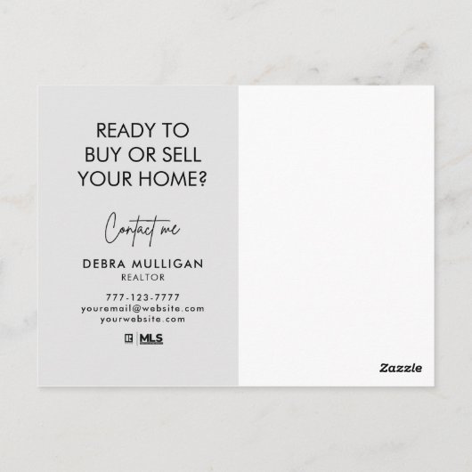 Postkarte für reales Anwesen (Rückseite)