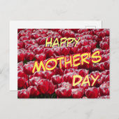 Postkarte für Red White Tulips Muster Muttertag (Vorne/Hinten)