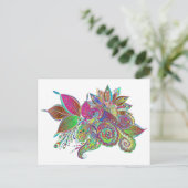 Postkarte für Regenbogenbukett (Stehend Vorderseite)