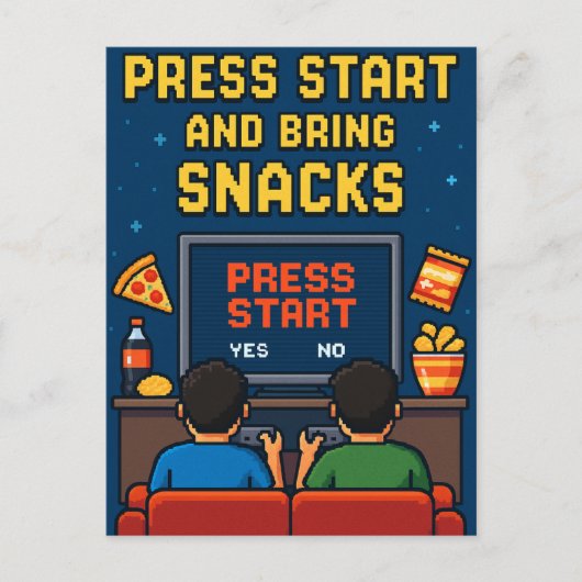Postkarte für Retro-Gamer-Freunde (Vorderseite)