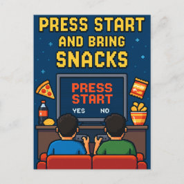 Postkarte für Retro-Gamer-Freunde