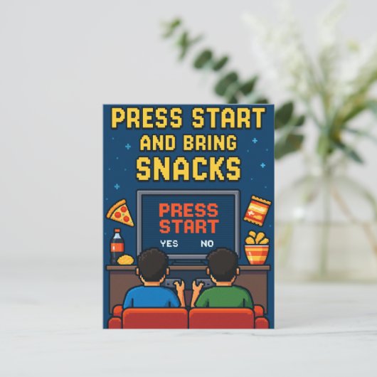 Postkarte für Retro-Gamer-Freunde (Stehend Vorderseite)