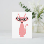 Postkarte für Retro-Katze - Cha Cha Katze (Stehend Vorderseite)