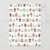 Postkarte für Retro-Roboter (Vorderseite)