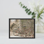 Postkarte für Retro-Tandembike (Stehend Vorderseite)