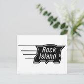 Postkarte für Rock Island Railspeed-Logo (Stehend Vorderseite)