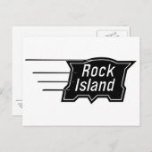 Postkarte für Rock Island Railspeed-Logo (Vorne/Hinten)
