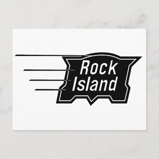 Postkarte für Rock Island Railspeed-Logo (Vorderseite)