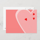 Postkarte für rote Herzen (Vorne/Hinten)