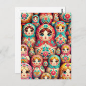 Postkarte für russische Nest (Vorne/Hinten)