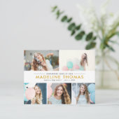 Postkarte für sauberen Collage Abschluss (Stehend Vorderseite)