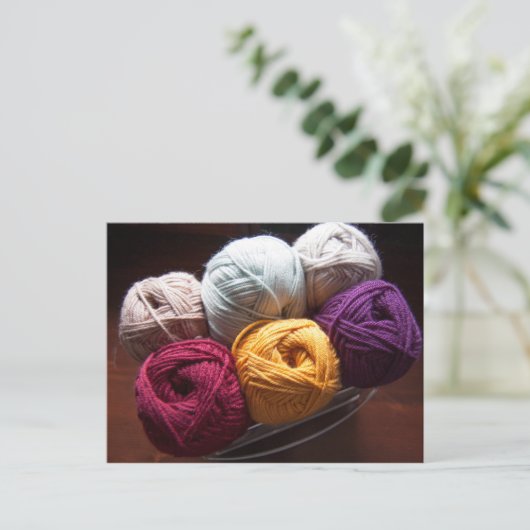 Postkarte für schlichte Garnwolle-Knetkreuz (Stehend Vorderseite)