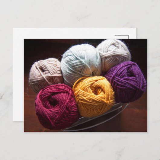 Postkarte für schlichte Garnwolle-Knetkreuz (Vorne/Hinten)