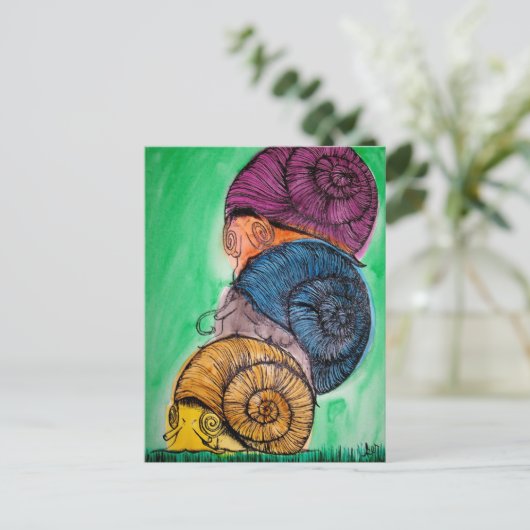 Postkarte für Schneckenteilen (Stehend Vorderseite)