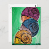 Postkarte für Schneckenteilen (Vorne/Hinten)