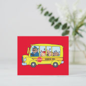 Postkarte für Schulbuskinder (Stehend Vorderseite)