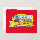 Postkarte für Schulbuskinder (Vorne/Hinten)