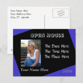 Postkarte für Schwarz und Blau (Vorne/Hinten)