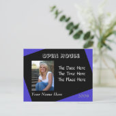 Postkarte für Schwarz und Blau (Stehend Vorderseite)