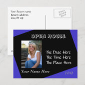 Postkarte für Schwarz und Blau (Vorne/Hinten)