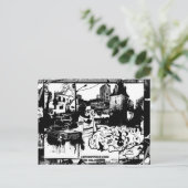 Postkarte für Schwarz und Weiß (Stehend Vorderseite)