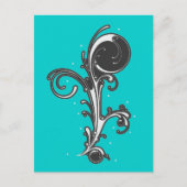 Postkarte für Schwarz/Weiß-Rollen (Vorderseite)