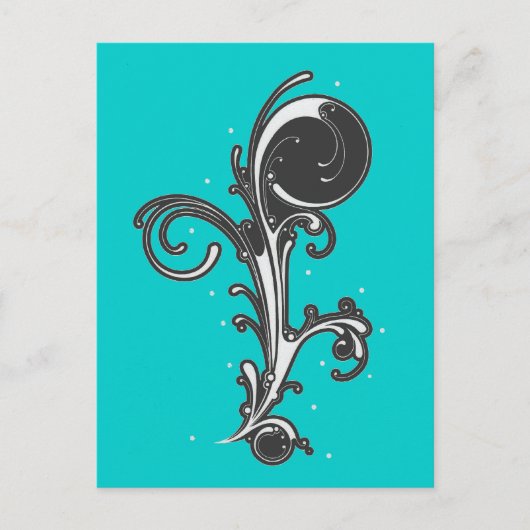 Postkarte für Schwarz/Weiß-Rollen (Vorderseite)