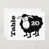 Postkarte für schwarze Schafe (Vorne/Hinten)