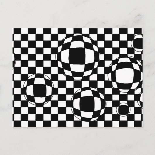 Postkarte für schwarze und weiße Blasen (Vorderseite)