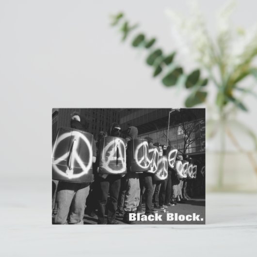 Postkarte für schwarzen Block (Stehend Vorderseite)