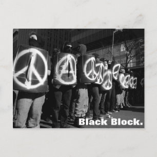 Postkarte für schwarzen Block