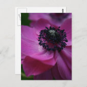 Postkarte für Schwarzes Herz (Vorne/Hinten)