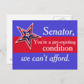 Postkarte für Senator vor der Installation (Vorne/Hinten)